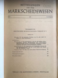Deutscher Markscheider Verein e.V. (Hrsg.): Mitteilungen aus dem Markscheidewesen.