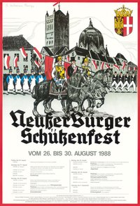 Festplakat Schützenfest Neuss 1988 (Sponsoren)