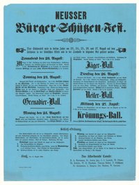 Festplakat Schützenfest Neuss 1862