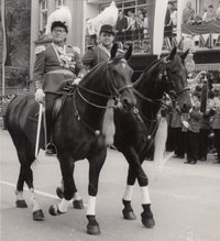 Neusser Grenadierkorps, Major Josef Tilmes mit Adjutant Berni Schmitz, 1974