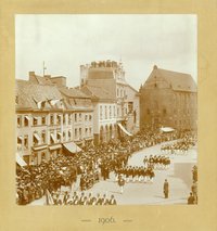 Neuss Schützenfest 1906: Zuschauer auf dem Dach