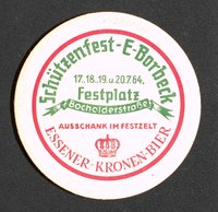 Bierdeckel "Schützenfest Essen-Borbeck" 1964