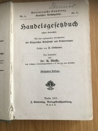 Handelsgesetzbuch, 1915.
